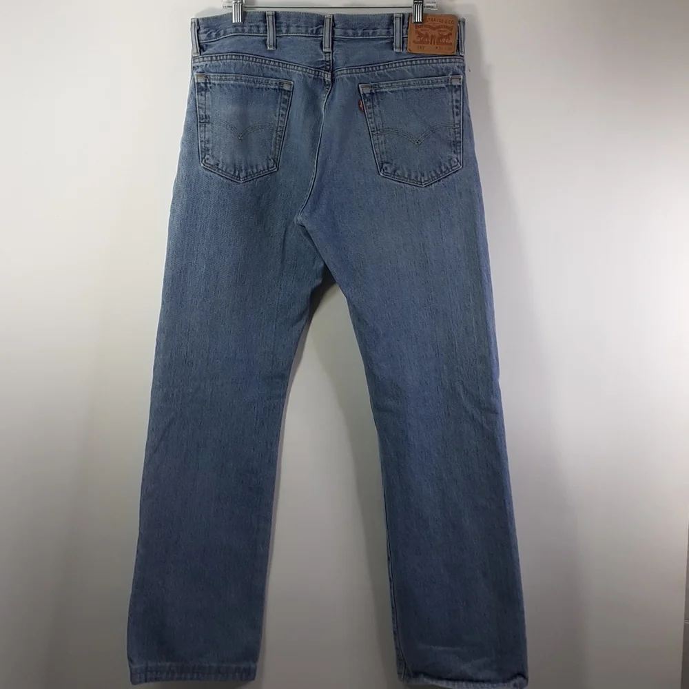 Levi's 517 Medium Blue Bootcut Blue Jeans Size W36 L34 - Picture 7 of 16